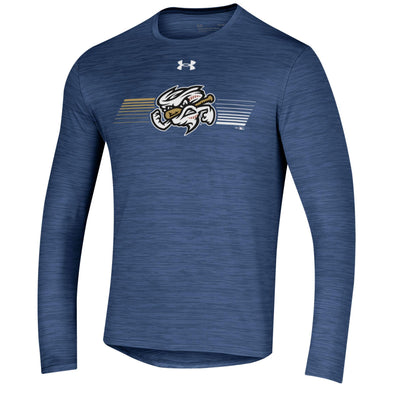 Omaha Storm Chasers Men's Under Armour Navy Twist Tech Vent LS Tee