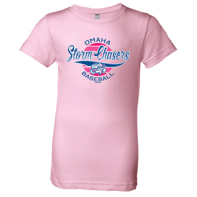 Omaha Storm Chasers Youth Bimm Ridder Pink Merge Princess Tee