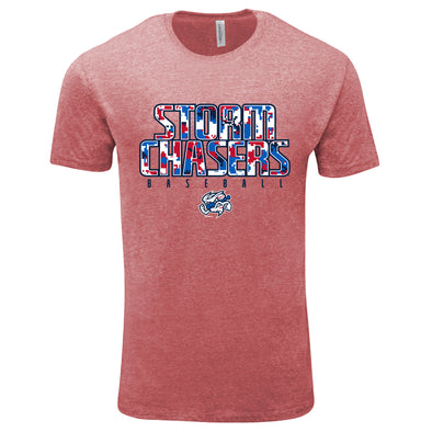 Omaha Storm Chasers Bimm Ridder Men's Heather Red Black Ops Patriotic Tee