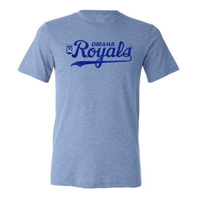 Omaha Storm Chasers Men's 108 Stitches Lt. Blue Omaha Royals Vintage Tee
