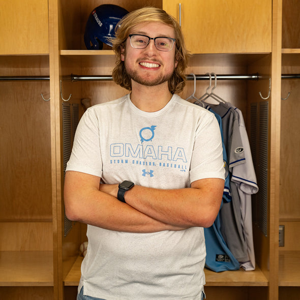 Omaha Storm Chasers Under Armour Men's Tech Pixelate Gray Tee