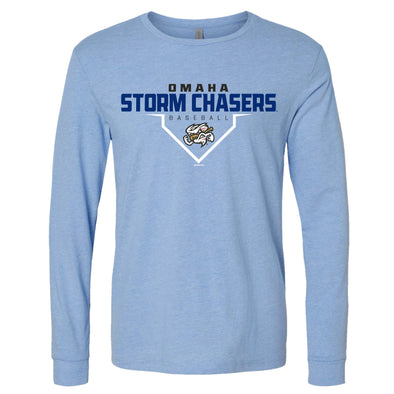 Omaha Storm Chasers Men's Bimm Ridder Columbia Blue Raycon LS Tee