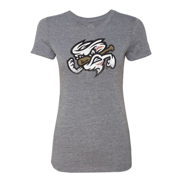 Omaha Storm Chasers 108 Stitches Women's Vintage Gray Tee