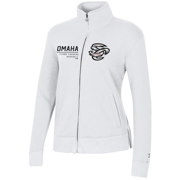 Omaha Storm Chasers Women's Under Armour White All Day Full Zip