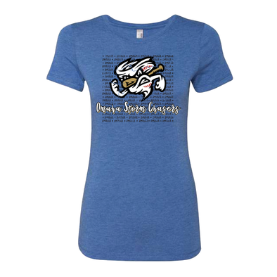 Omaha Storm Chasers Bimm Ridder Women's Vintage Royal Kite Tri-Blend Tee