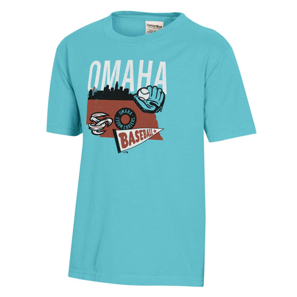 Omaha Storm Chasers Comfort Wash Youth Freshwater Tee