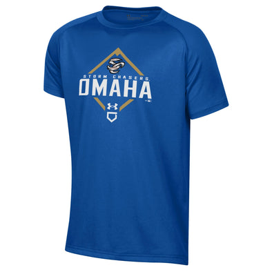 Omaha Storm Chasers Youth Under Armour Royal Tech Tee