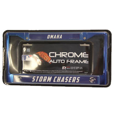 Omaha Storm Chasers Chrome License Plate Frame