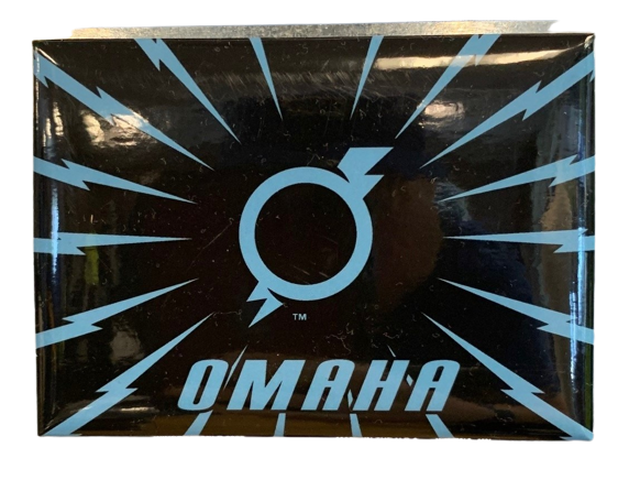 Omaha Storm Chasers Wincraft Lt. Blue/Black O-Bolt Metal Magnet