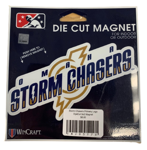 Omaha Storm Chasers Wincraft Primary Logo Die Cut Magnet