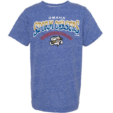 Omaha Storm Chasers Youth BR Royal Melange Team Ball Tee
