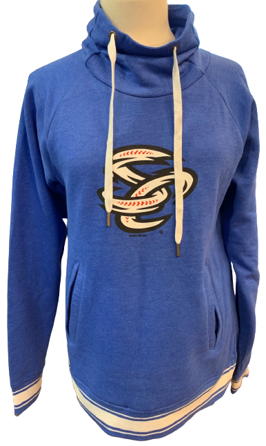 Omaha Storm Chasers Women's Augusta Royal/White Ivy League Funnel Pullover
