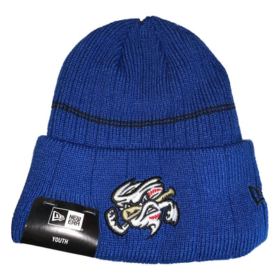 Omaha Storm Chasers Youth New Era Royal Vortex Winter Hat