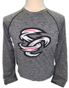Omaha Storm Chasers Youth Augusta Black Heather Coolcore L/S Tee