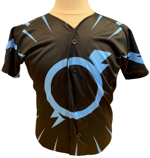 Omaha Storm Chasers Youth OT Black/Lt Blue O-Bolt Replica Jersey
